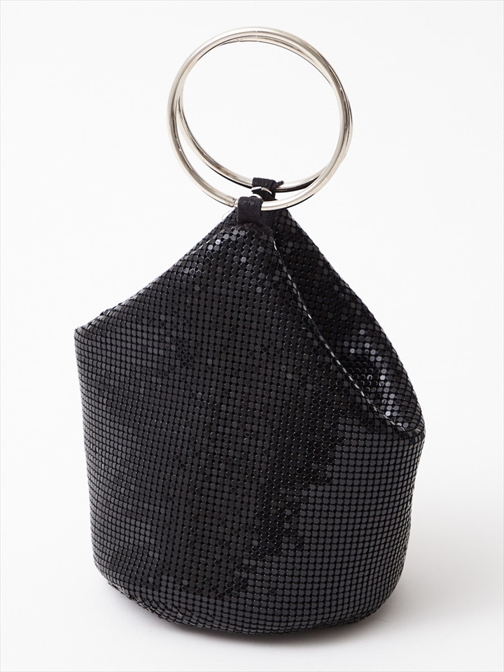 【WEB限定】メタルメッシュハンドルバッグ|ブラック