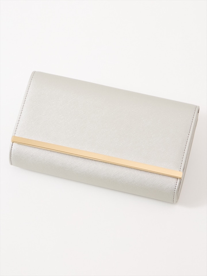 【WEB限定】メタルクラッチバッグ|シルバー