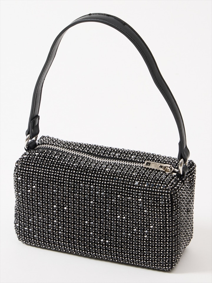 【WEB限定】ラインストーンスクエアバッグ|ブラック