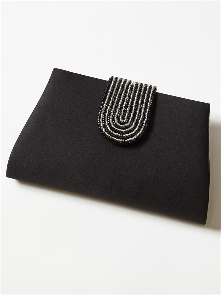 ビーズ刺繍ベルトバッグ|ブラック