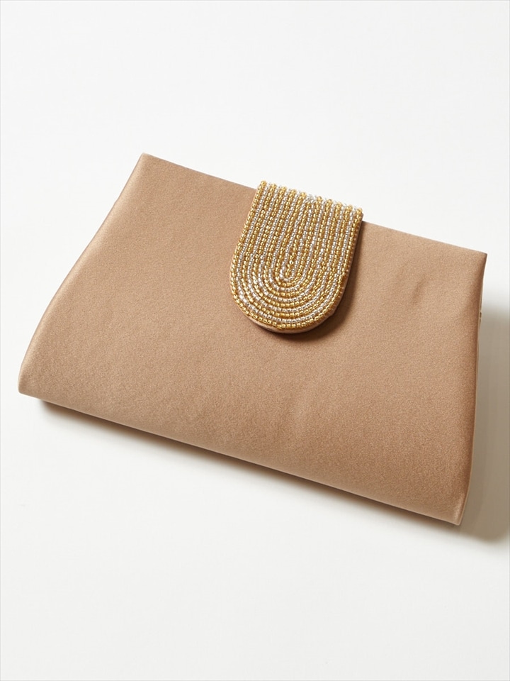 ビーズ刺繍ベルトバッグ|キャメル