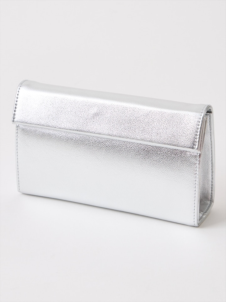 2WAYスクエアクラッチバック|シルバー