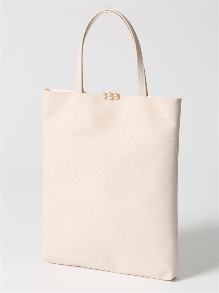 パールモチーフラメサブバッグ|ベージュ