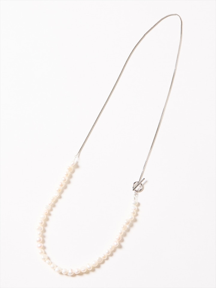 淡水パールネックレス|シルバー