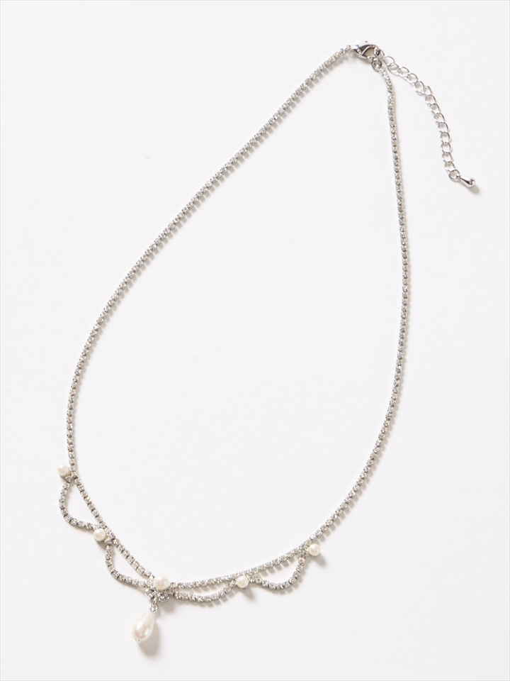 ドレープネックレス|シルバー