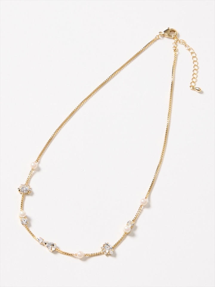 ステーションネックレス|ゴールド