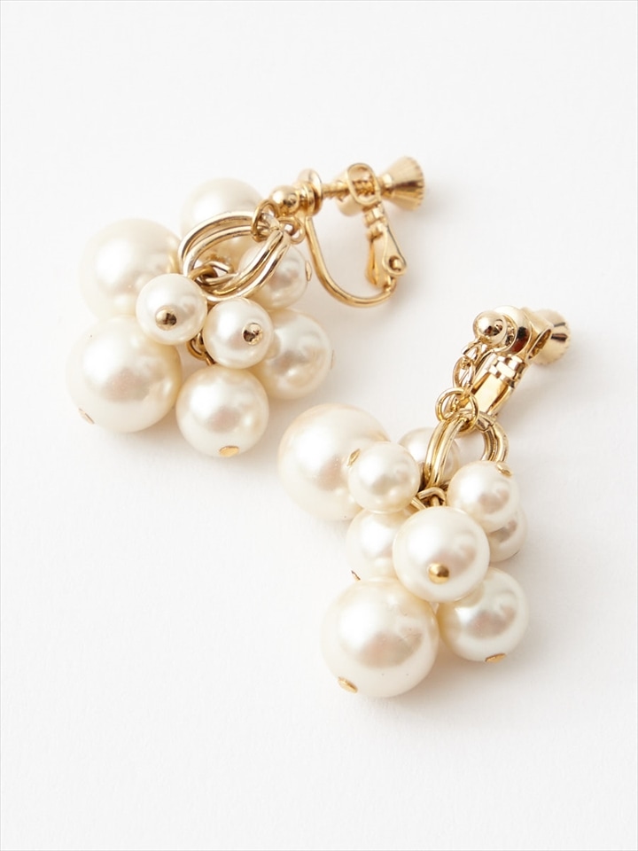 パールミックスイヤリング|ゴールド