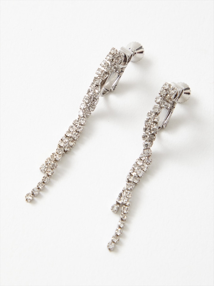 ビジュークロスイヤリング|シルバー