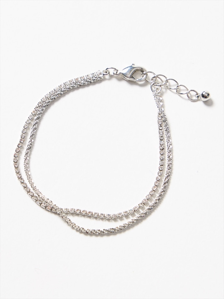 シャイニーダブルブレスレット|シルバー