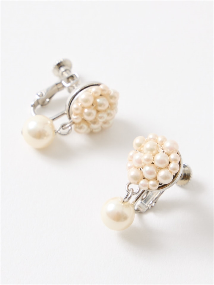 パールイヤリング|シルバー