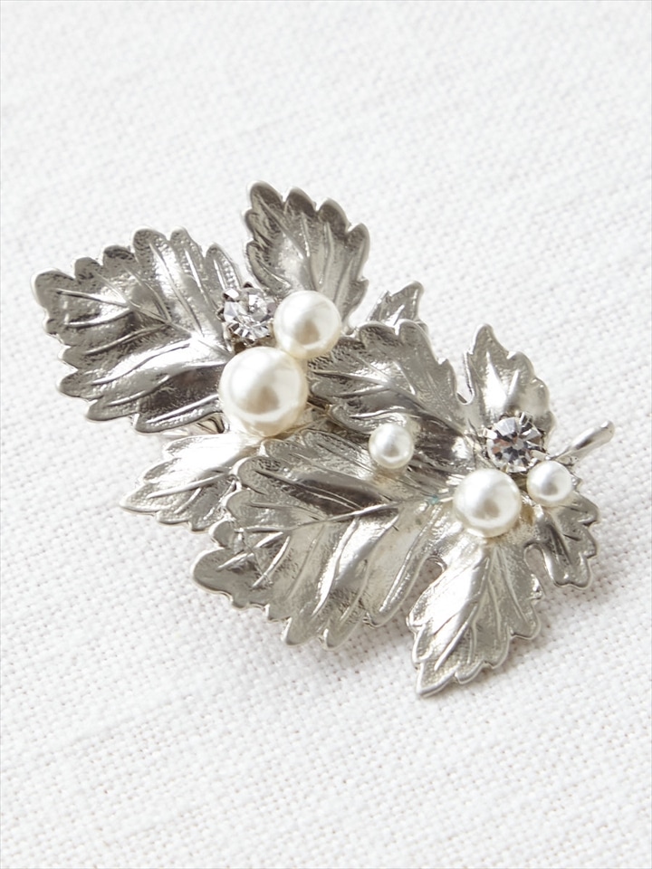 リーフモチーフブローチ|シルバー
