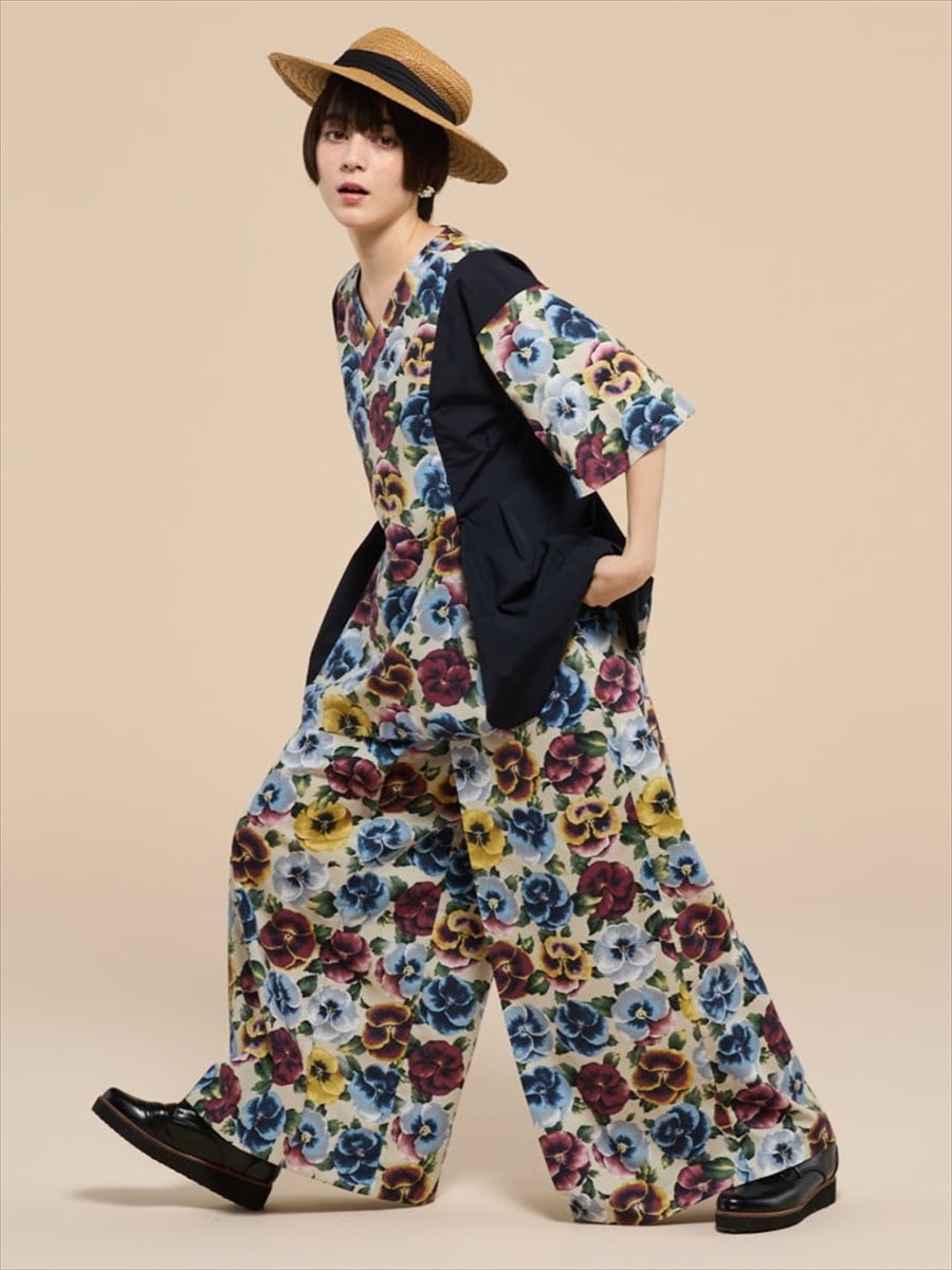 パンジー 袴風タックパンツ|マルチ