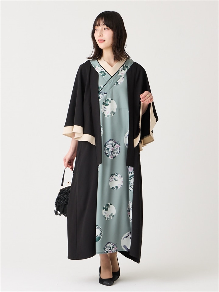 花天井 十二単ワンピース|ブラック