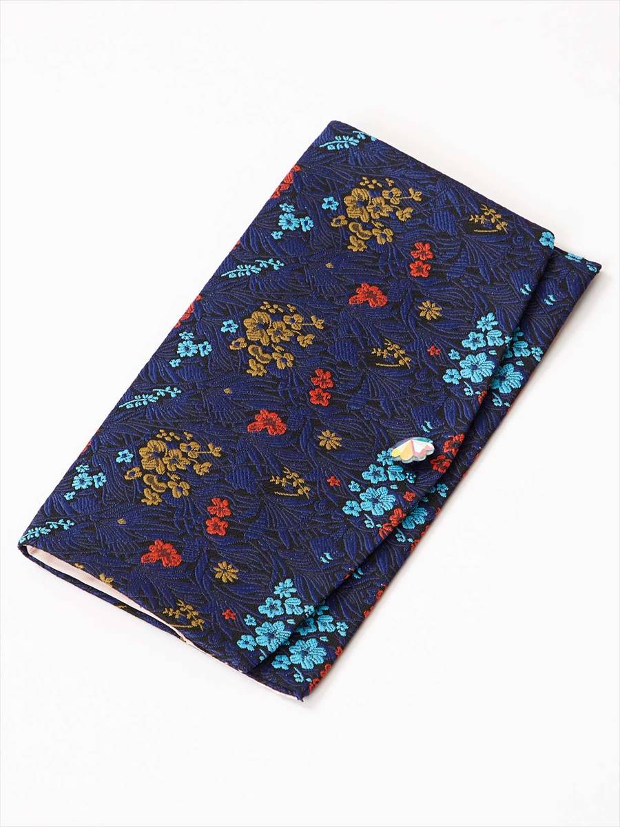 かすみ草ジャガードふくさ|ネイビー