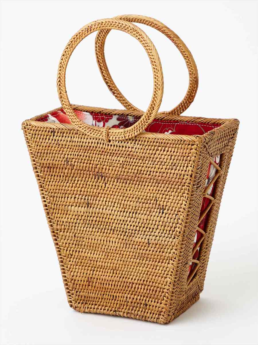 【残りわずか】花かごアタバッグ|ベージュ