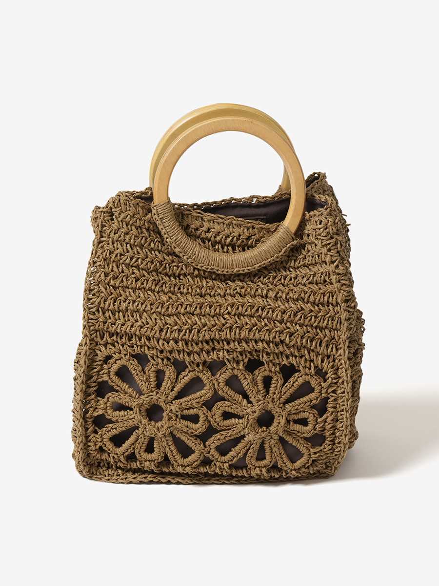 【ラスト1点】ウッドハンドル ペーパーバック|キャメル