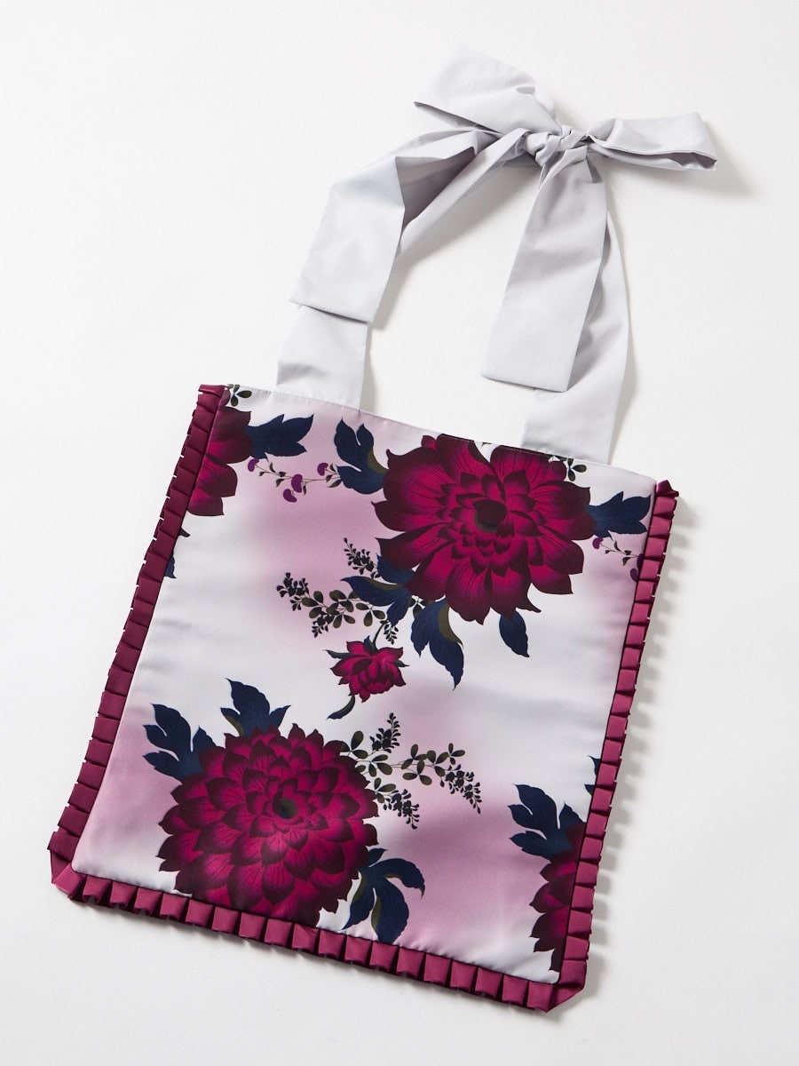 ギャラリーリボントートバッグ|ライトグレー