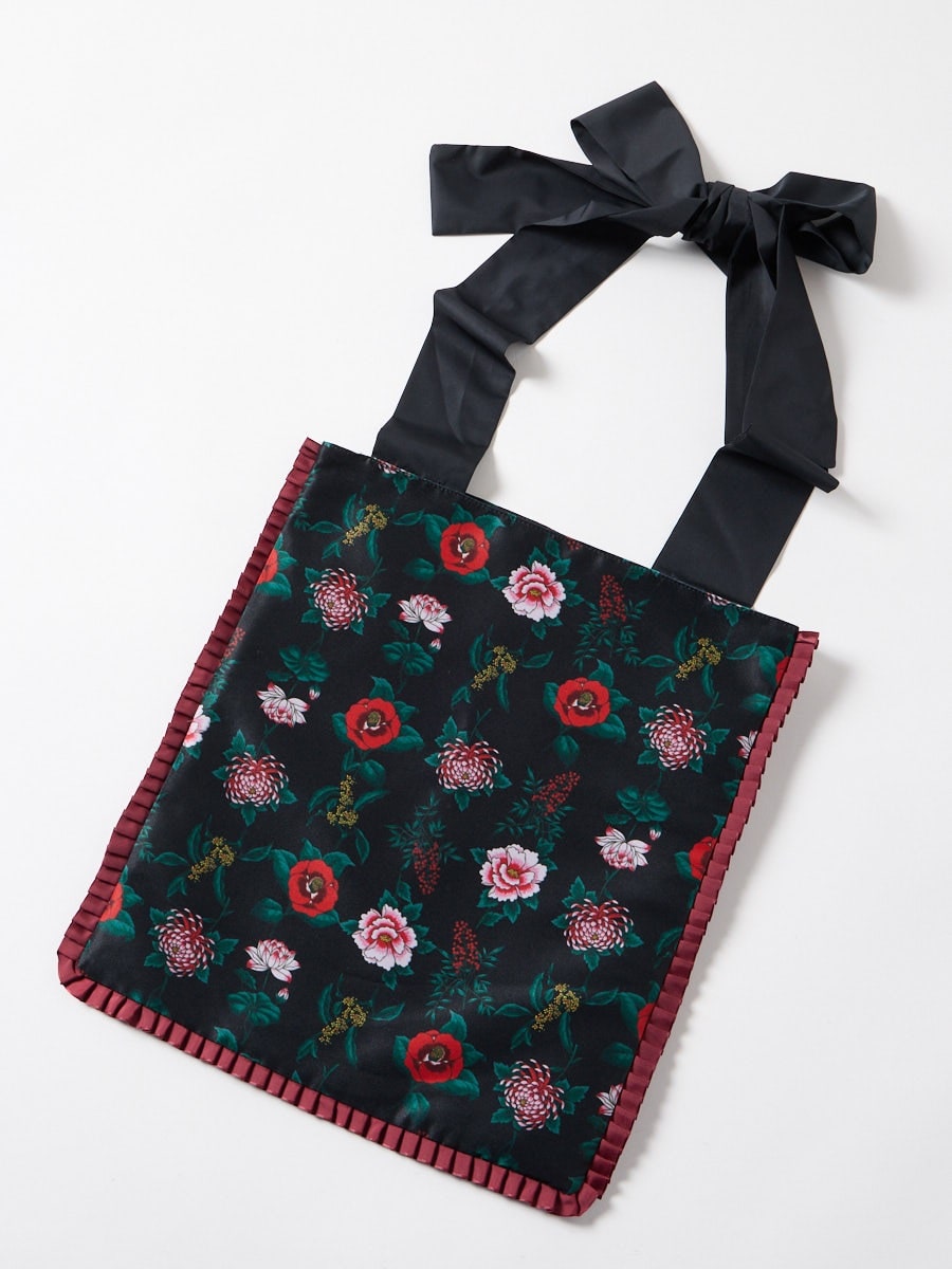 ギャラリーリボントートバッグ|ボルドー