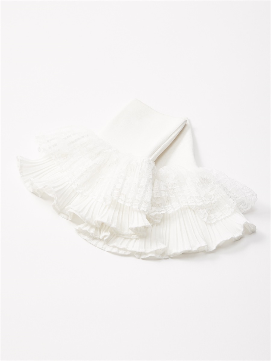 付け袖「プリーツレース」|オフホワイト