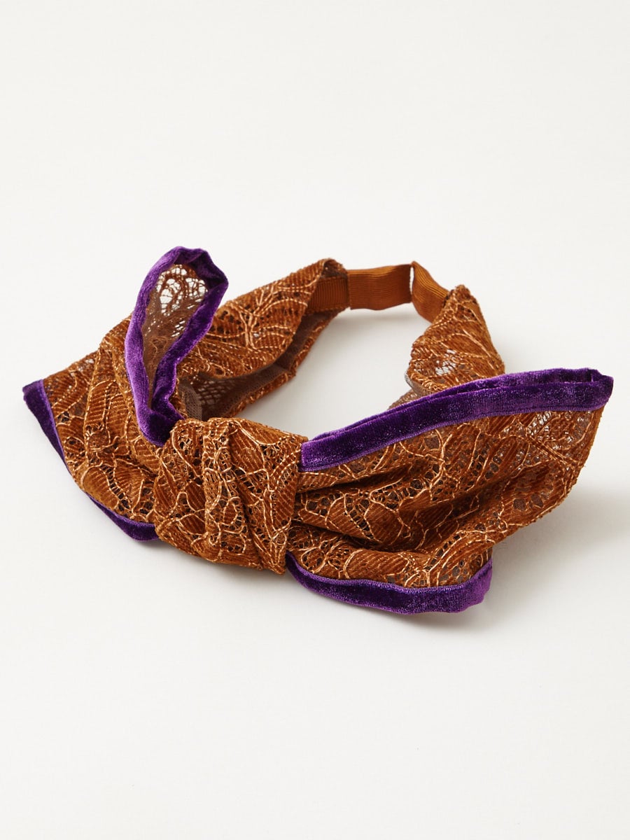 【ラスト1点】ロマネスクレースカチューシャ|ブラウン