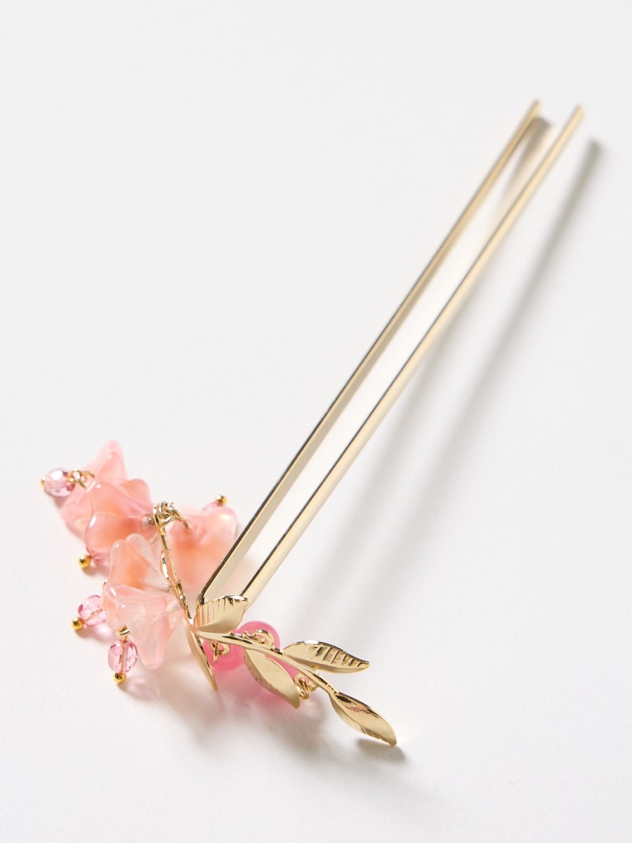 ももの花かんざし|ピンク