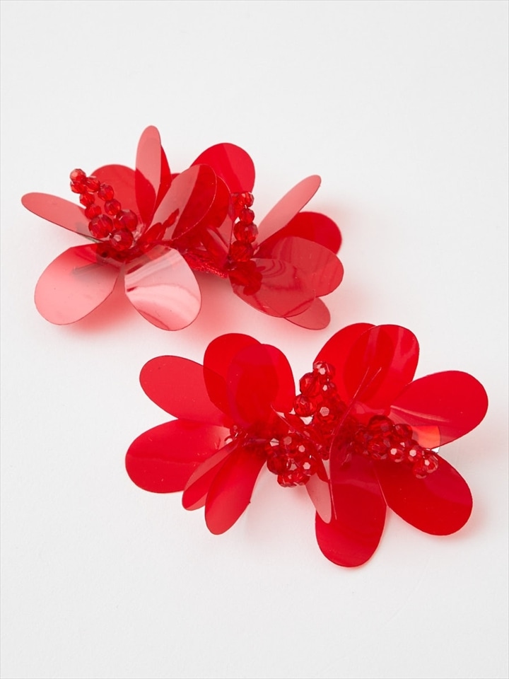 IDOLビーズヘアクリップ|レッド