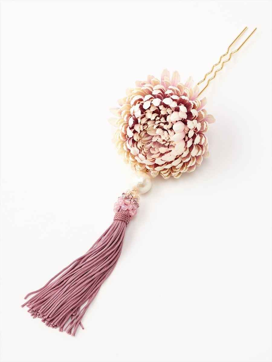 【残りわずか】ぽんぽん菊かんざし|ラベンダー