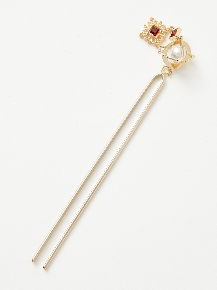 惑星パールかんざし|レッド