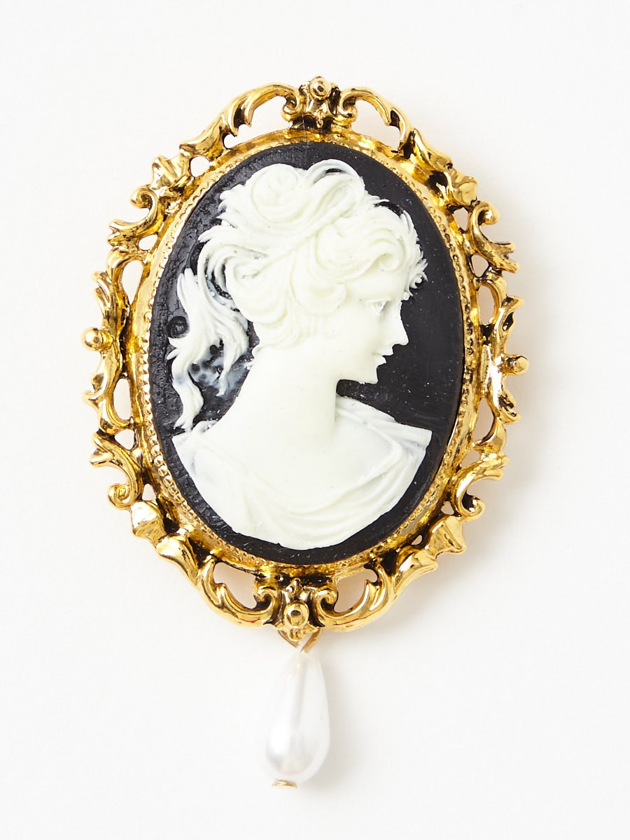 帯留「 カメオクリップ帯留 」|ブラック