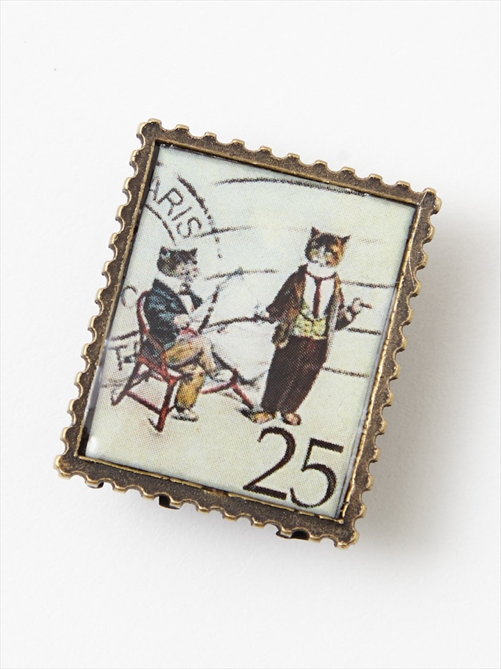 帯留「 from cats stamp 」|ブロンズ