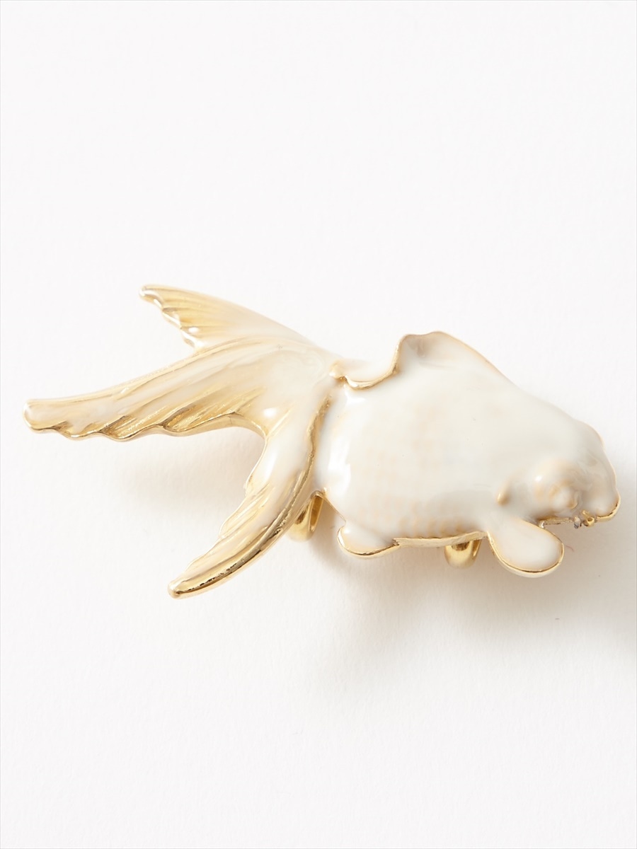 【残りわずか】金魚ジュリー帯留|ホワイト