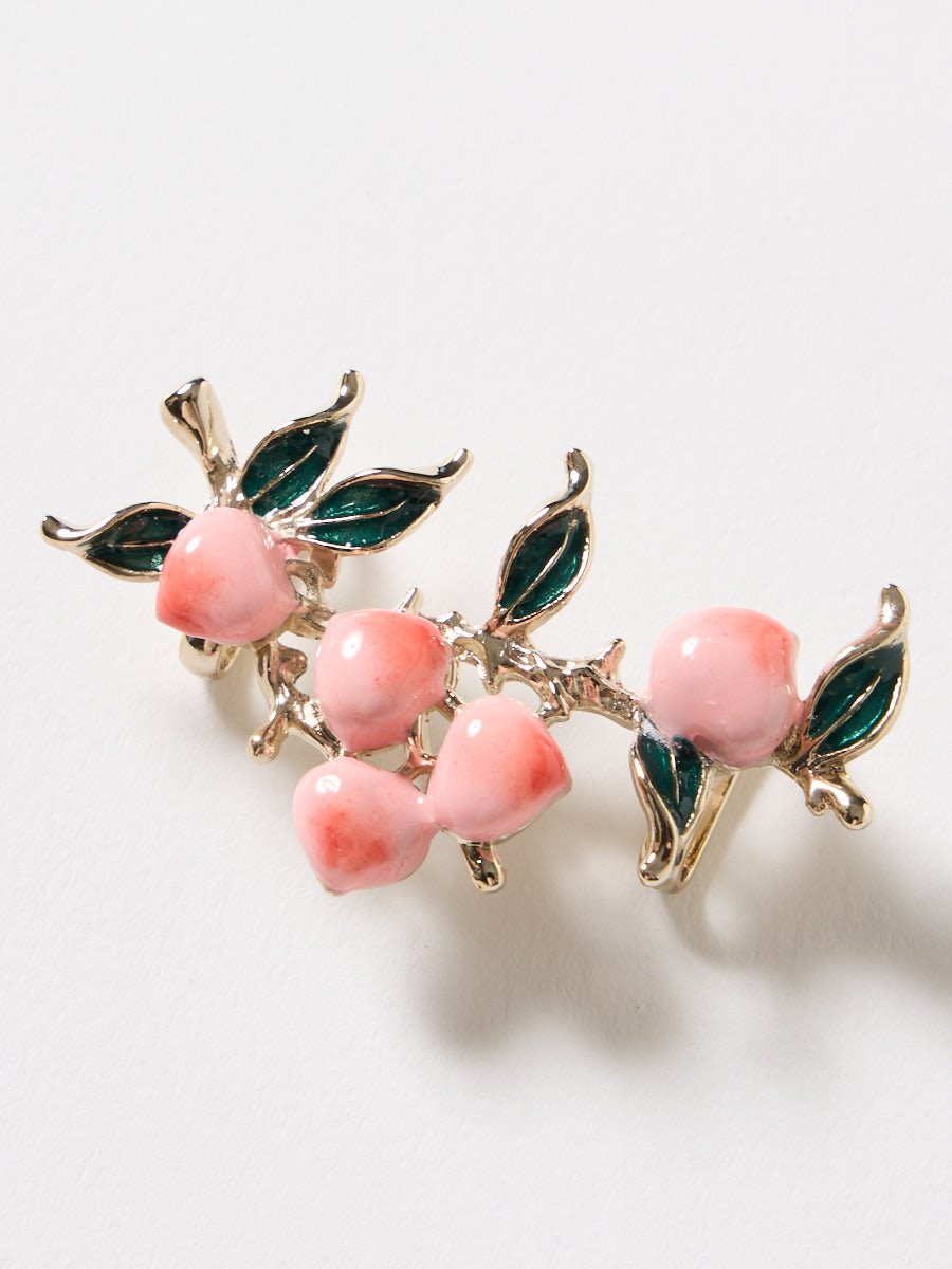 ももの帯留め|ピンク