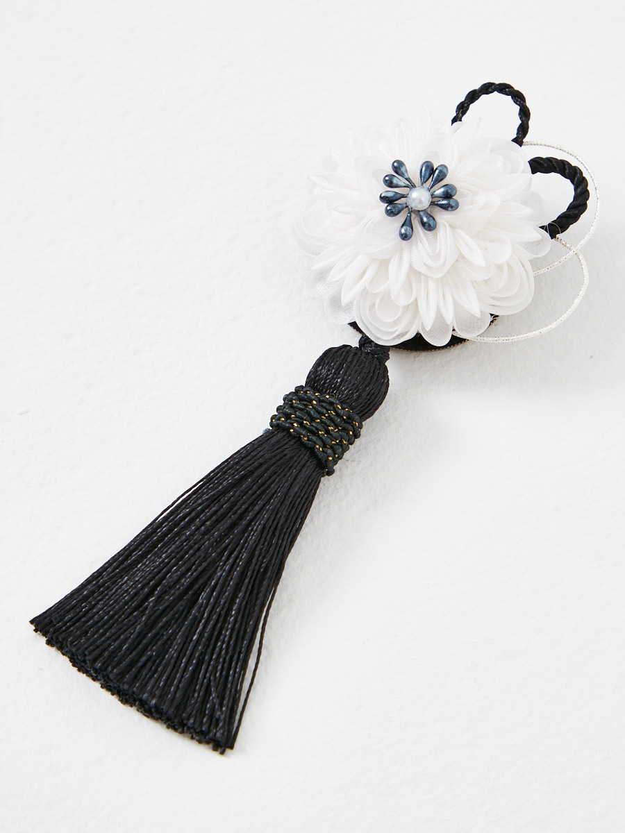 【ラスト1点】白珠帯留|ブラック