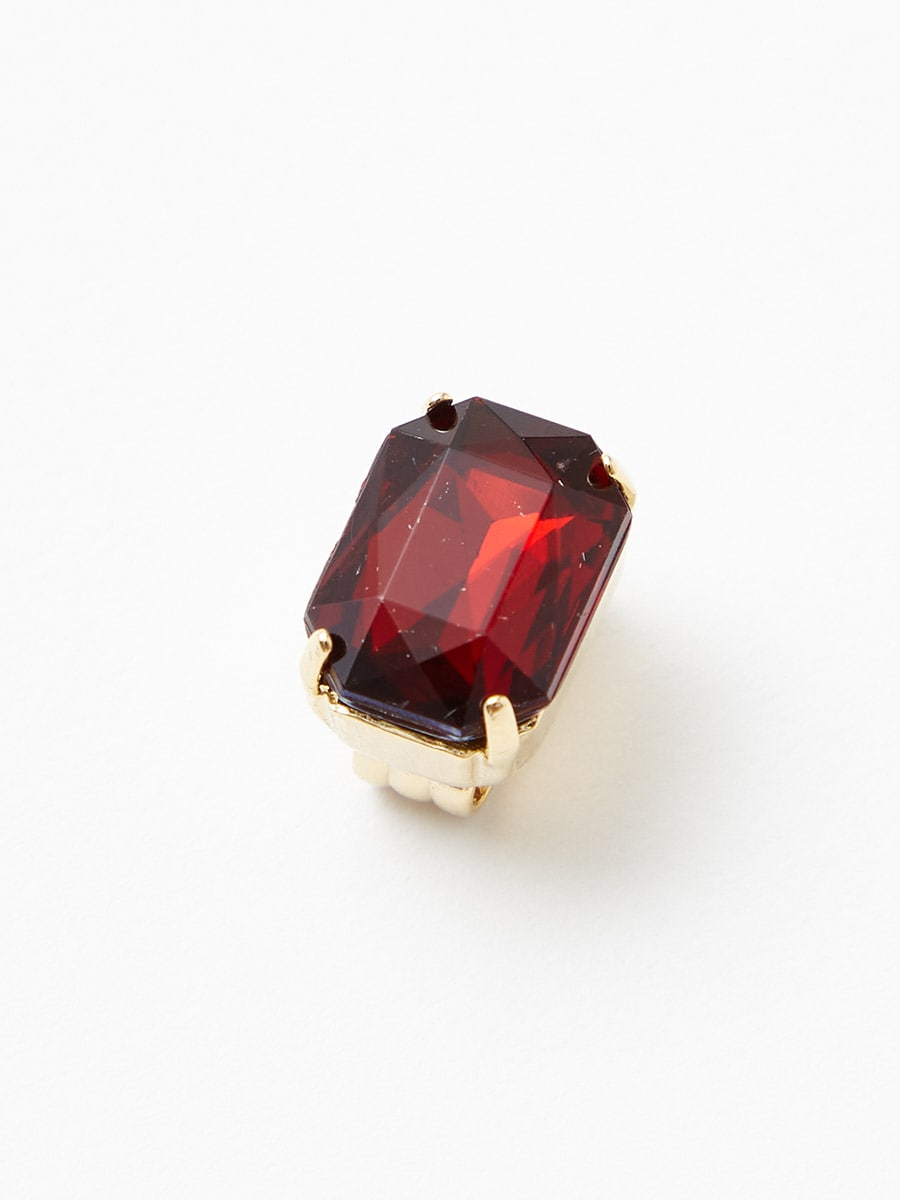 【残りわずか】クリスタル帯留|レッド