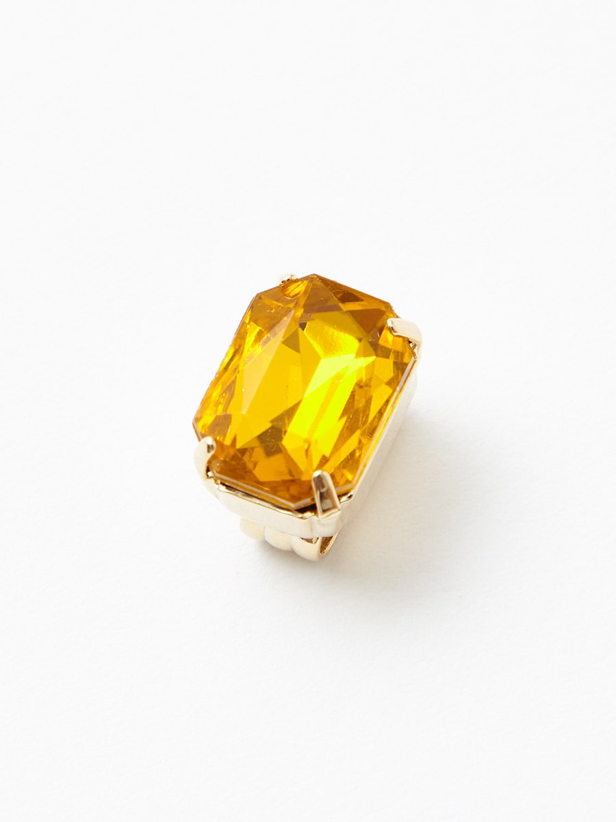 クリスタル帯留|オレンジ