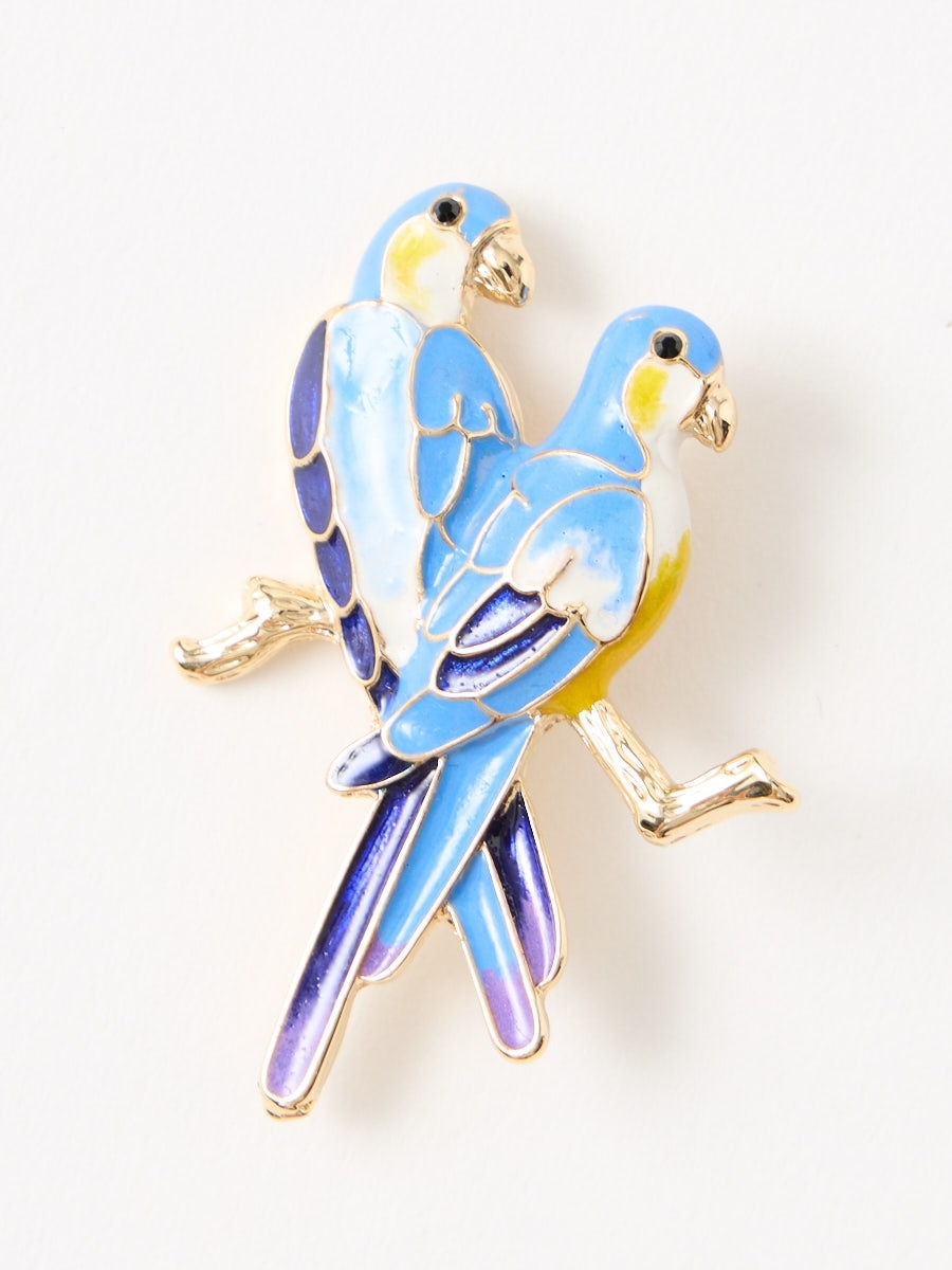 帯留「虹鳥」|ブルー