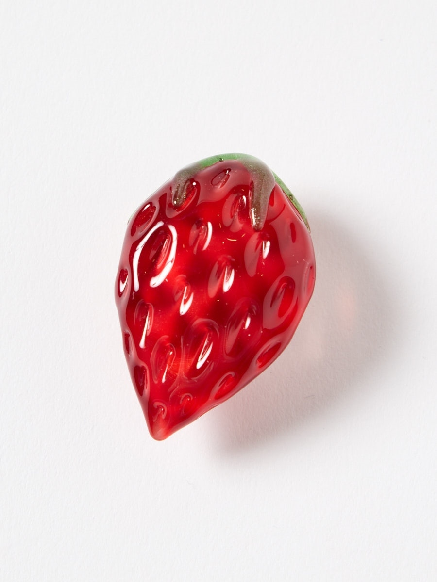 【残りわずか】帯留 「いちご」|レッド