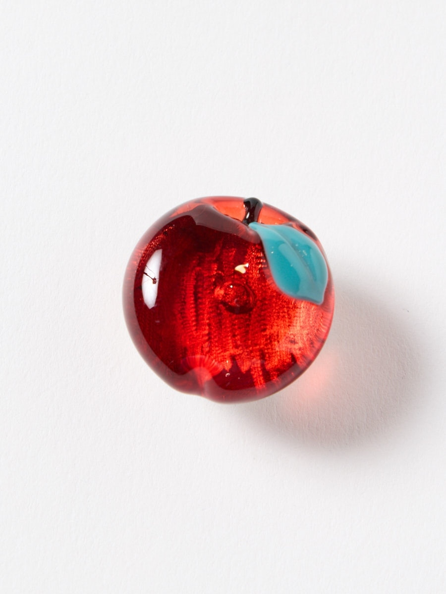 【残りわずか】帯留 「りんご」|レッド
