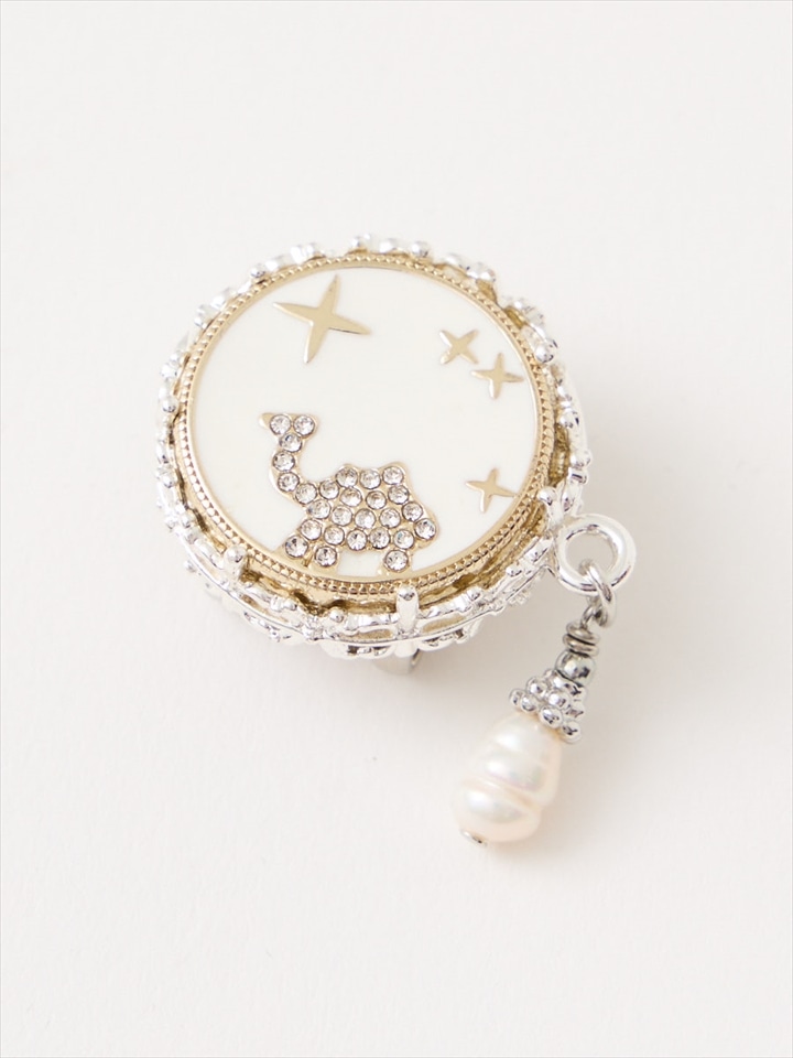 帯留「 月の砂漠 」|ホワイト