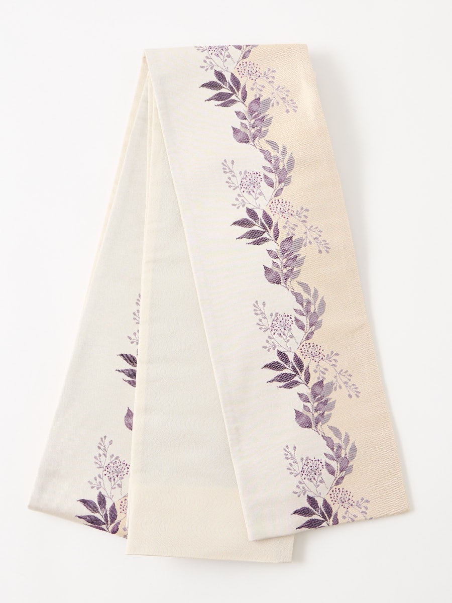 半巾帯「リーフ」|オフホワイト