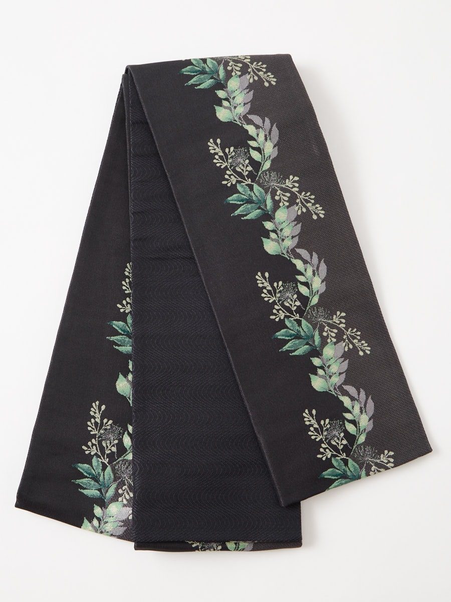 半巾帯「リーフ」|ブラック