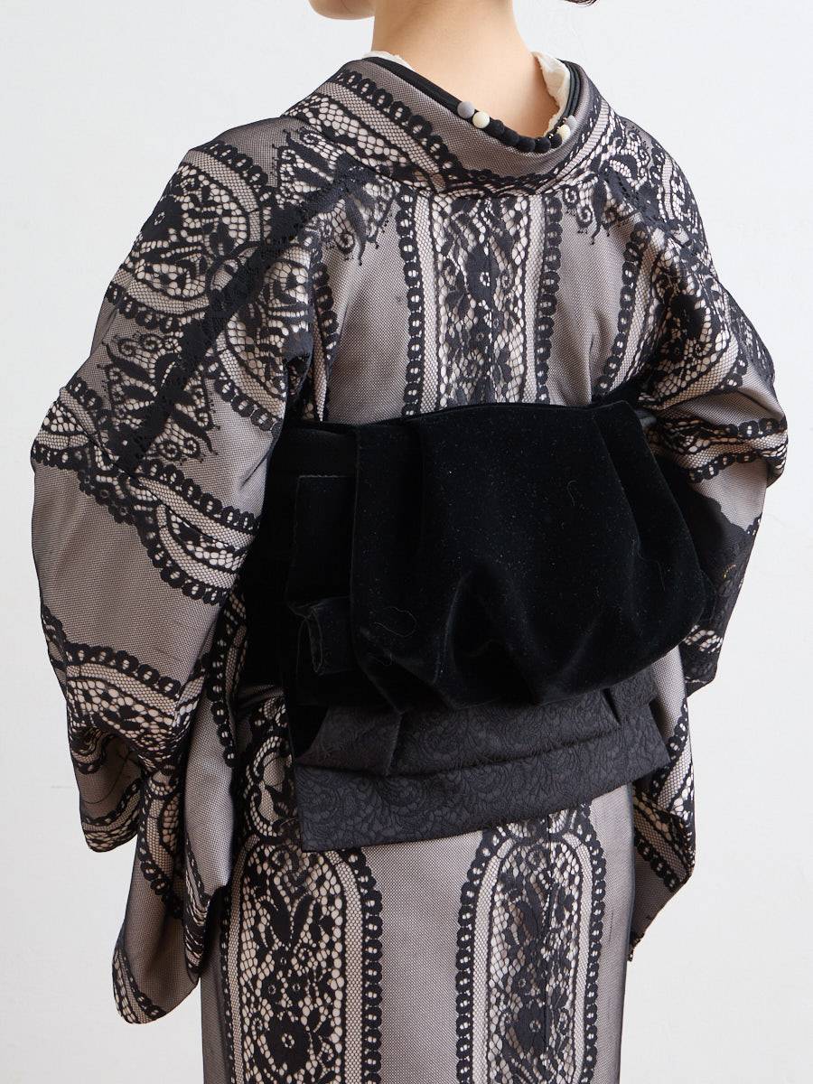 作り帯「ベロアカーテン」|ブラック