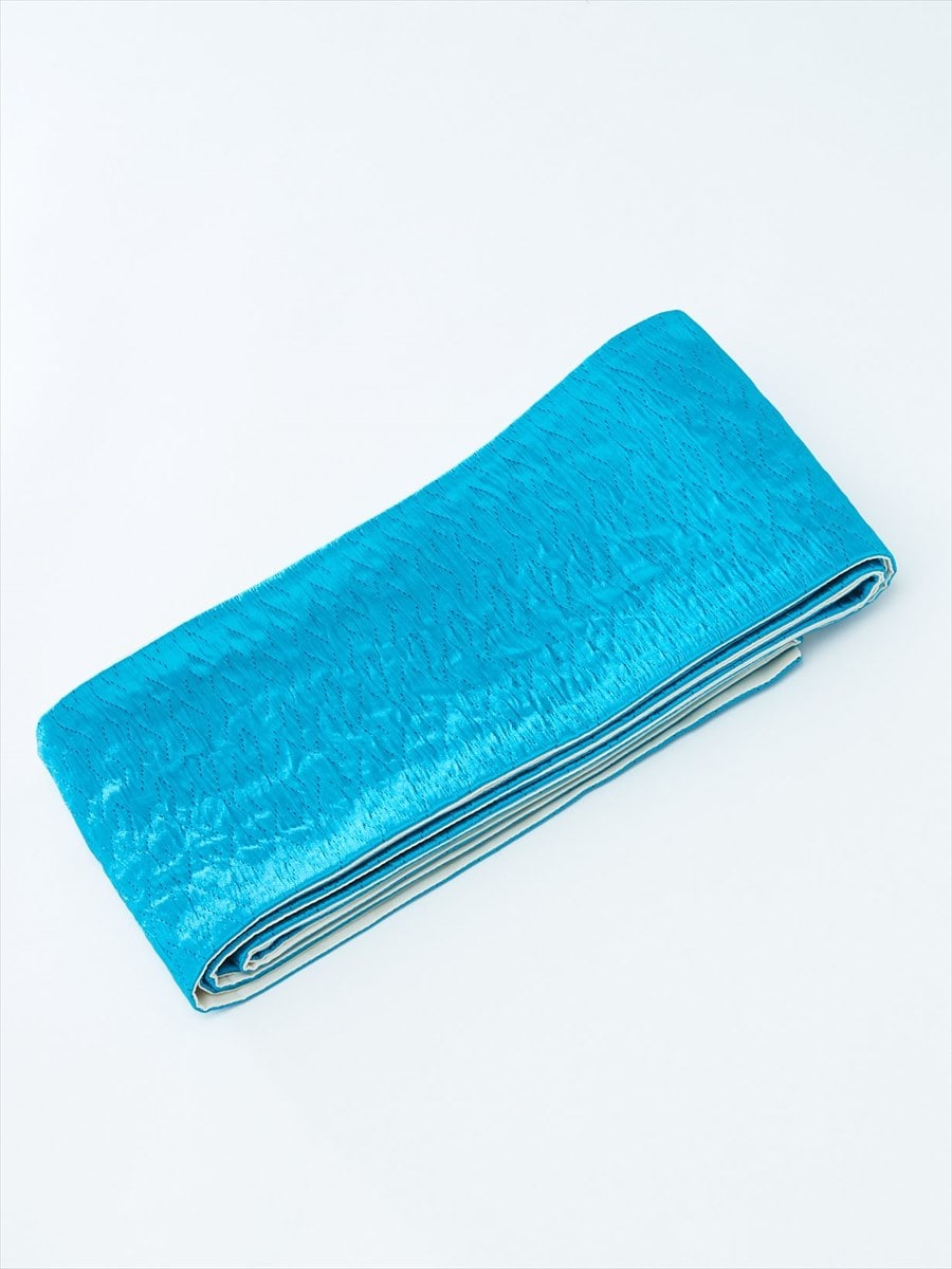 【ラスト1点】半巾帯「しじら」|ターコイズ