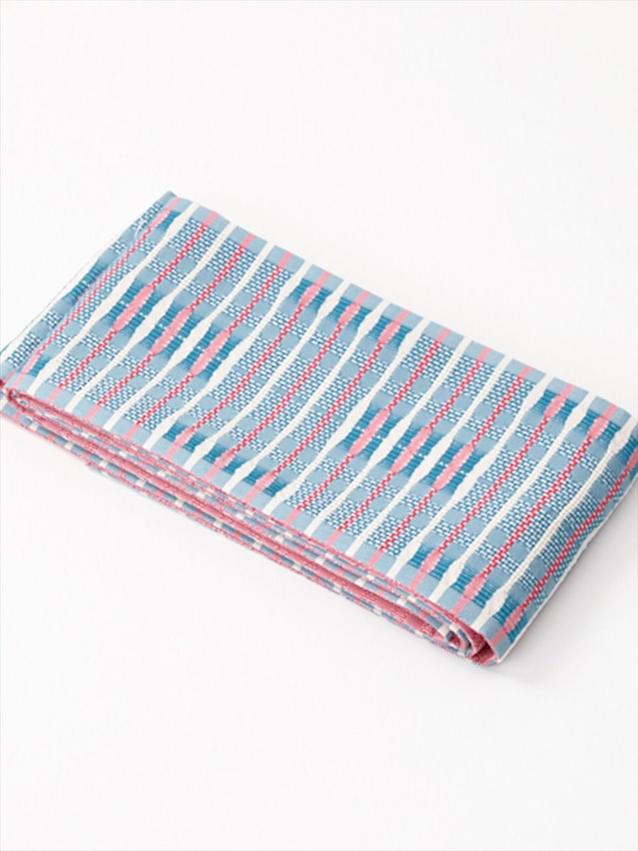 【ラスト1点】半巾帯「ボトルストライプ」|ブルー