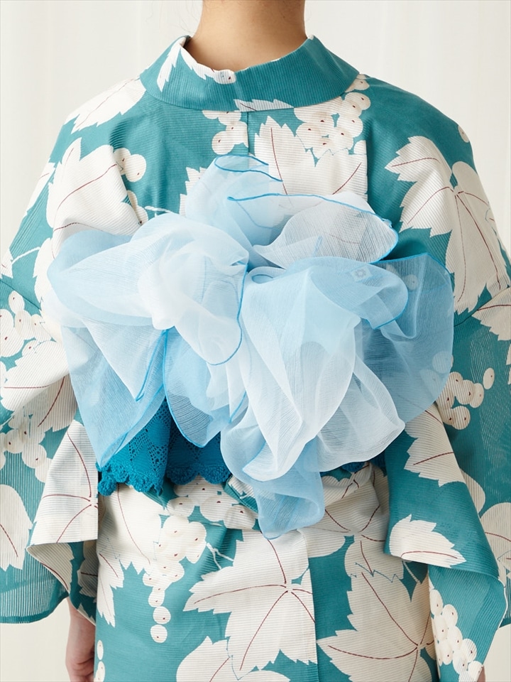 へこ帯「金魚へこ」|サックスブルー