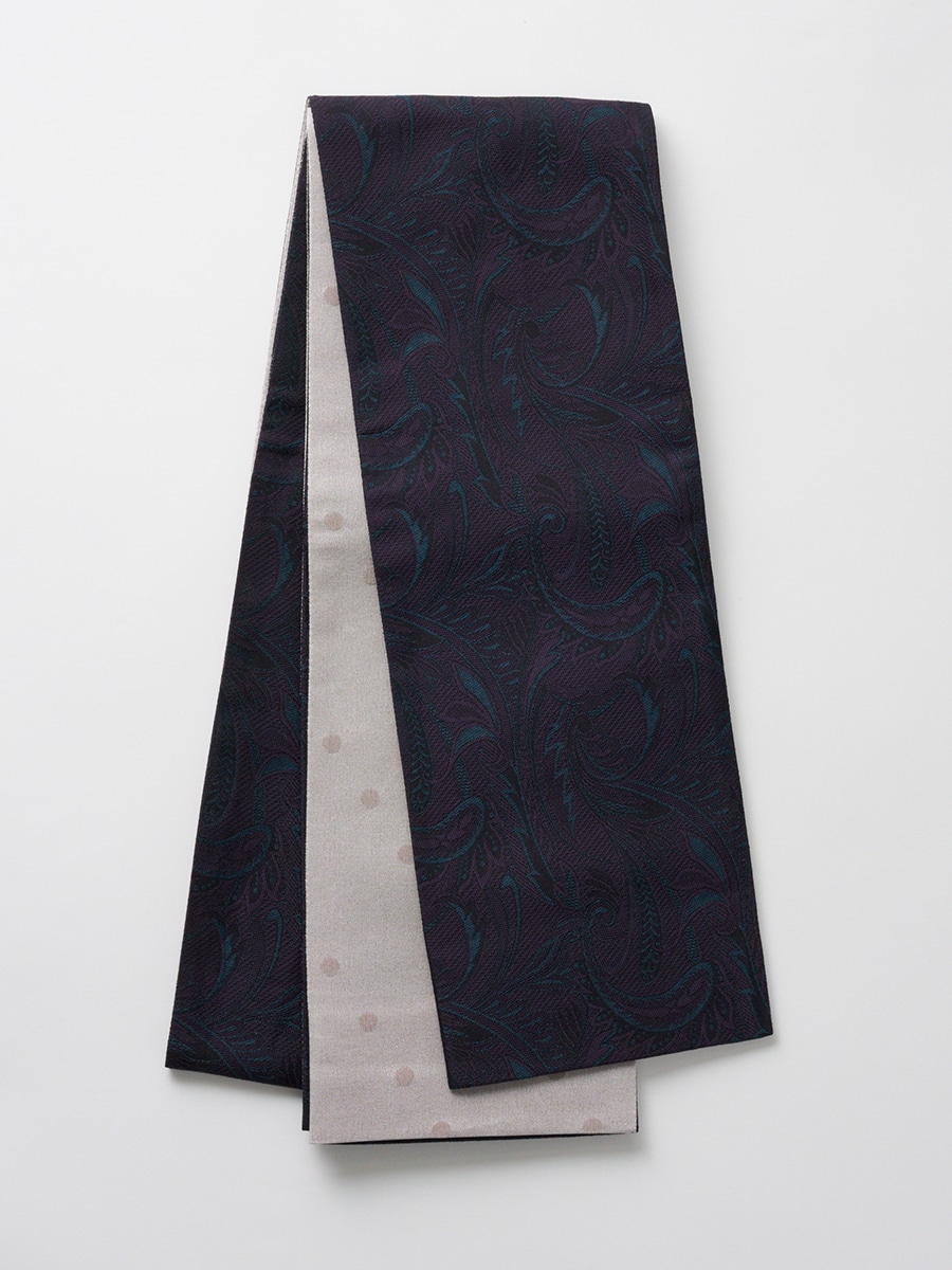 半巾帯「 ペーズリー 」|パープル