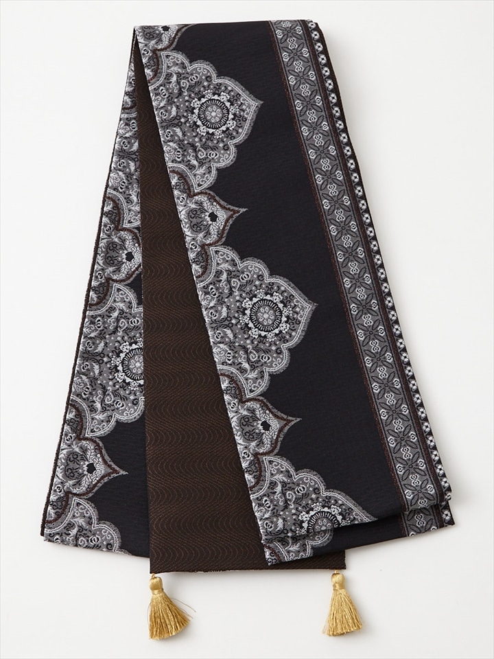 魔法の絨毯半巾帯|ブラック