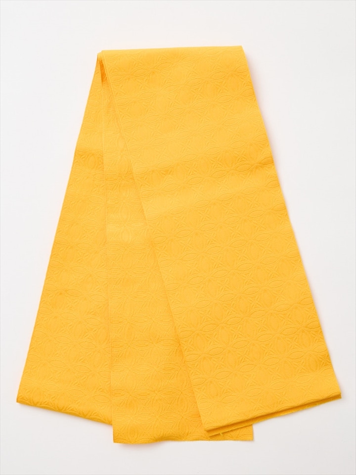 半巾帯 「 花七宝 」|イエロー