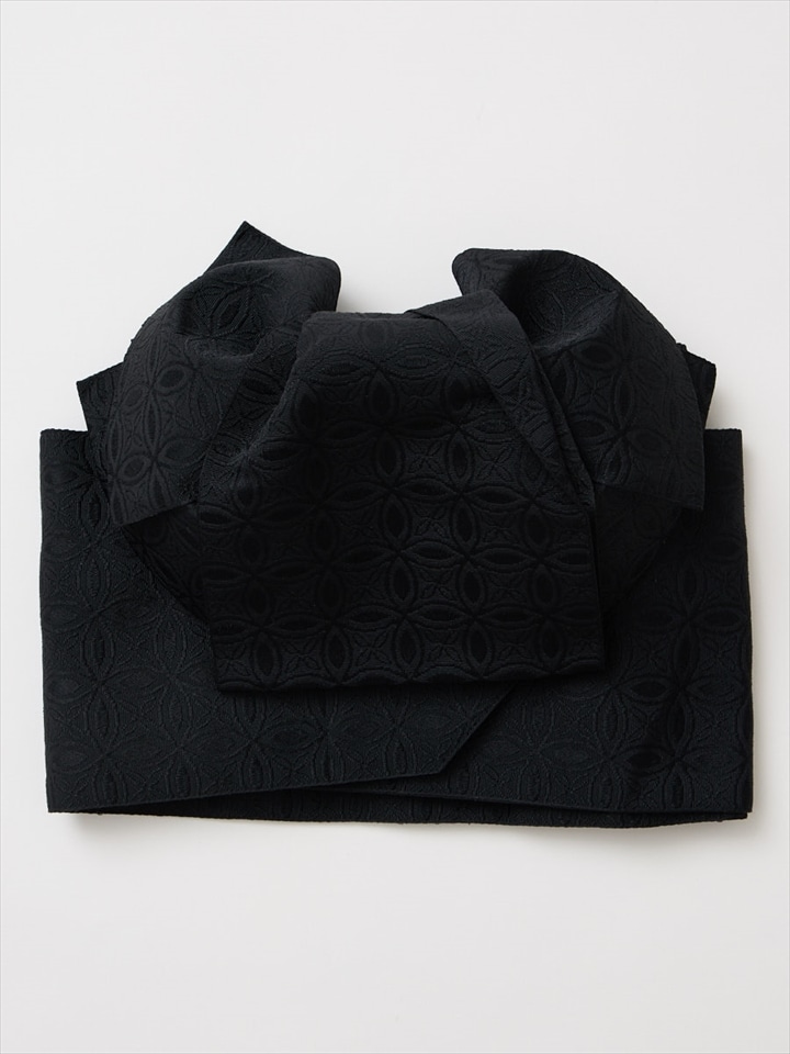 作り帯 「 花七宝 」|ブラック