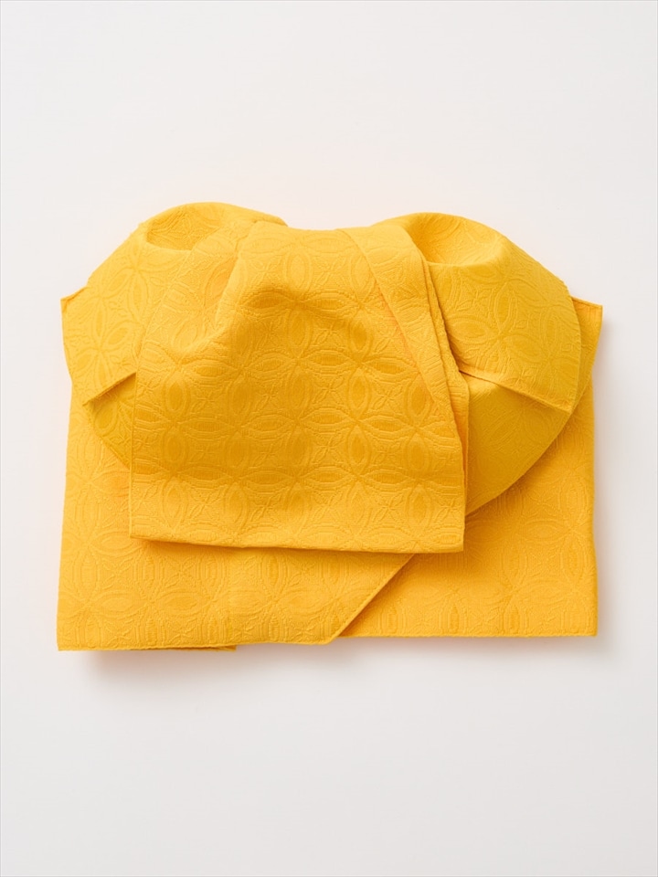 作り帯 「 花七宝 」|イエロー